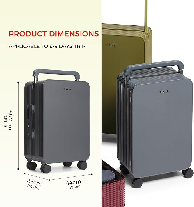 TUPLUS 20” Carry-On Hardside Luggage Lightweight ABS Travel Suitcase - Image 6