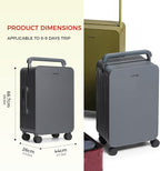 TUPLUS 20” Carry-On Hardside Luggage Lightweight ABS Travel Suitcase - Image 6