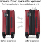 Hanke 20 Inch Expandable Carry on Luggage 22x14x9 Airline Approved Lightweight - Image 3