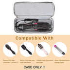 Travel Carrying Case Compatible with Revlon One-Step Hair Dryer Brush/Volumizer/Styler/Hot Tools,Double-Layer Storage Organizer Bag Compatible for Shark FlexStyle/Dyson Airwrap Styler,Black(Bag Only)