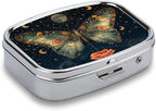 Metal 2 Compartment Pill Organizer Travel Friendly Portable Compact Pill Box - Image 3