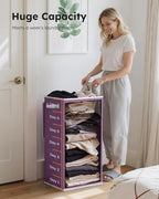 SOLEDI Laundry Hamper with Lid 100L Large & Tall Collapsible Laundry Basket - Image 3