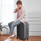 mixi 24 Inch Checked Luggage PC Hardshell Suitcases - Image 2