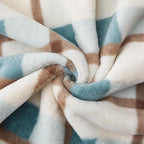 PU MEI Super Soft Faux Rabbit Fur Sherpa Fleece Throw Blanket, Reversible - Image 4