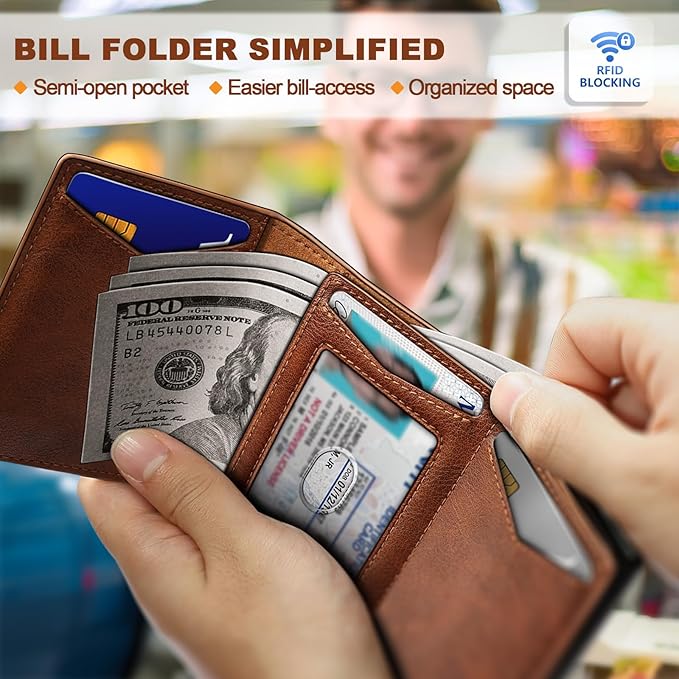 BULLIANT Men Wallet Leather Wallet Card Holders Money Clip - Image 5