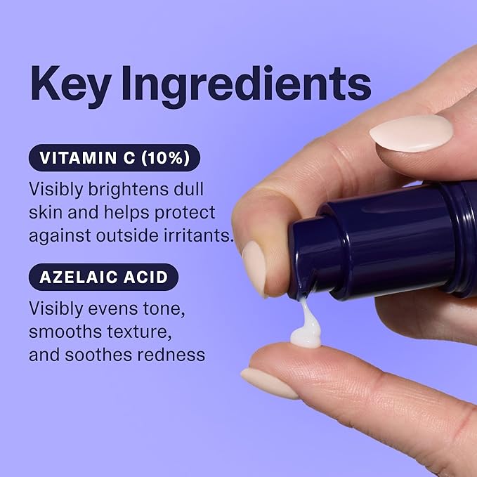 Curology Brightening Vitamin C Serum, Visibly Evens Skin Tone, Smooths Texture, and Calms Redness, Milky Texture, 1 fl oz