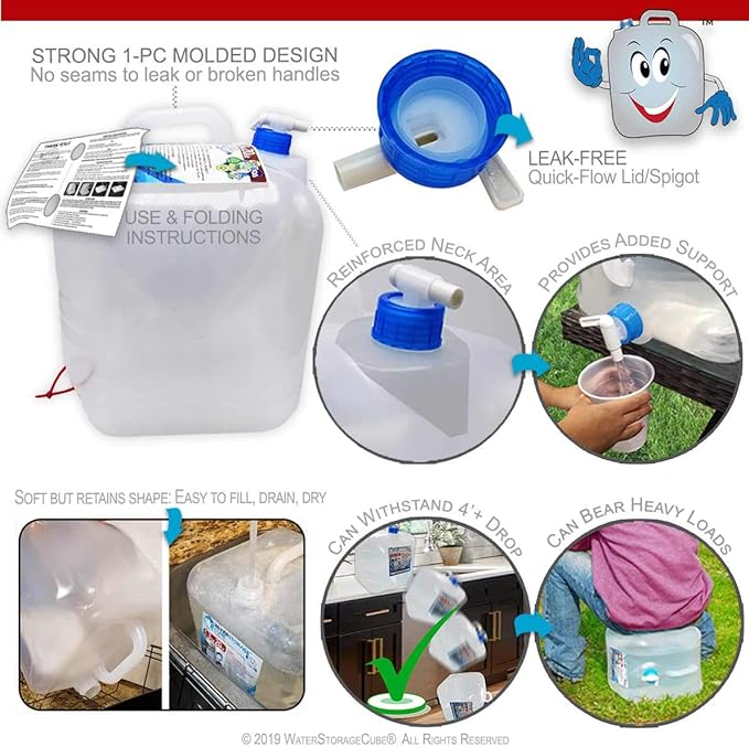 WaterStorageCube BPA Free Collapsible Water Container - Image 4