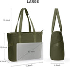 Tote Bag for Women with Zipper, Travel Tote Bags with Compartments Large - Image 4