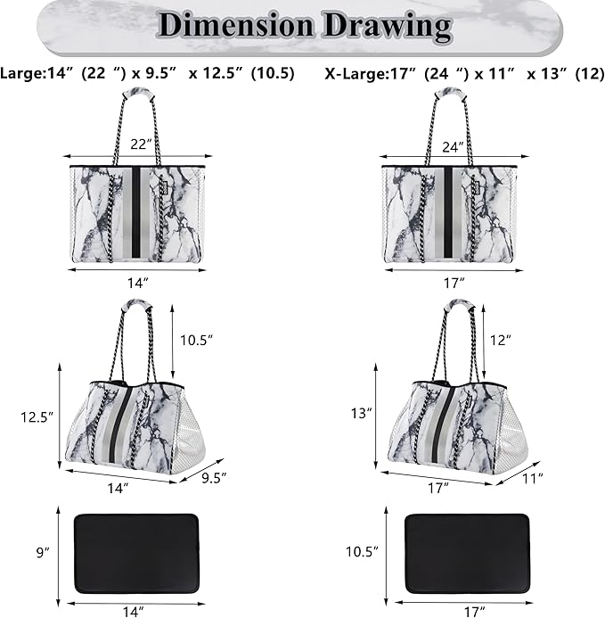 QOGiR Neoprene Multipurpose Beach Bag Tote - Image 2