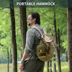 Camping Hammock with Net, Portable Lightweight Double Hammocks with Tree Straps - Image 5