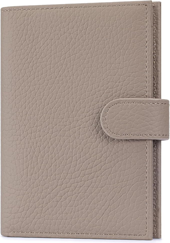 Passport Holder for Travel Women RFID Blocking Genuine Leather Passport Wallet by FREYAMIRA