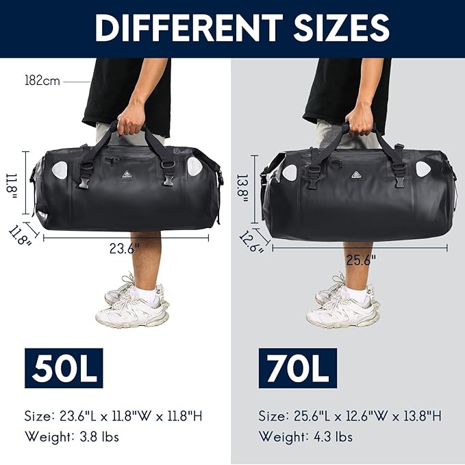 Haimont Waterproof Duffel Bag Roll-top Dry Duffel Bag - Image 6