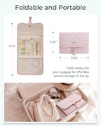 BAGSMART Travel Jewelry Case Organizer, Roll Foldable Jewelry Case - Image 6