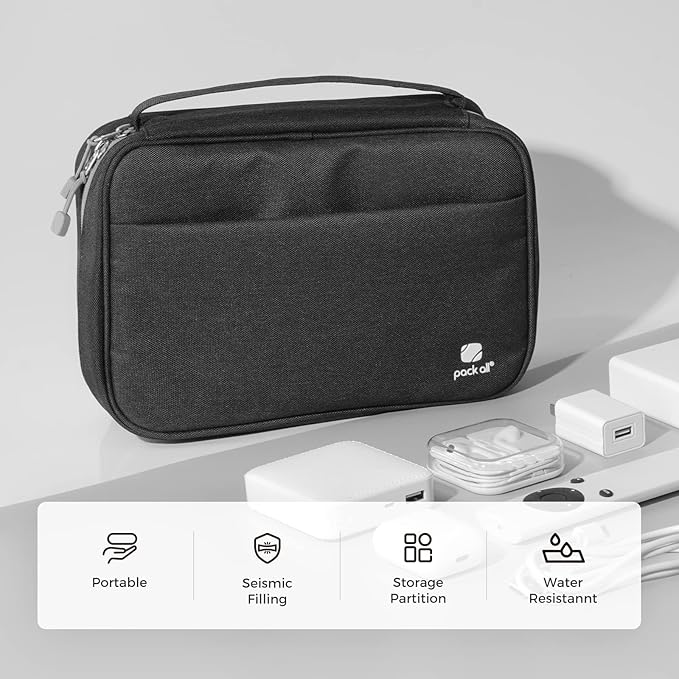 pack all Electronic Organizer Plus, Larger Capcity Cable Organizer Bag - Image 2