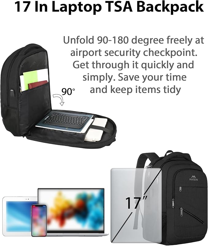 MATEIN School Laptop Backpack, Large TSA Friendly College Computer Bookbag - Image 2