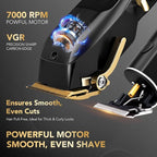 Hair Clippers for Men, Professional Cordless Barber Set with LED Display, 14 Guide Combs, Rechargeable Electric Shaver & Trimmer Kit (Black)