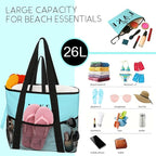 8-Pocket Waterproof Tote for Women -Sandproof Beach Bag - Image 3