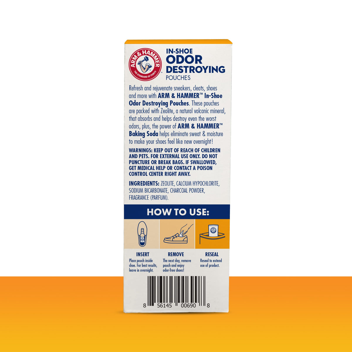In Shoe Odor Control Pouches