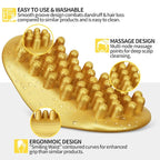 Hair Twist Sponge Brush Twist Styler Comb for Black Men - Washable Afro Curl Sponge Racket for Barbers & Daily Use, Ideal for Coiled, 4C Hair - Wave Pomade Butter Rubber Large Tooth Brush Set (Gold)