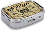 Metal 2 Compartment Pill Organizer Travel Friendly Portable Compact Pill Box - Image 3