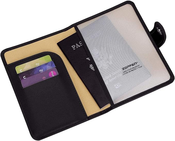 ZOPPEN Passport Holder Women Men, Passport Cover Travel Wallet Rfid Blocking - Image 3
