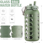 MUKOKO 64oz Glass Water Bottles - Image 3