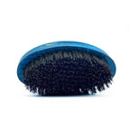 Curved Wave Brush for Men 360 - Medium Hard Palm Hair Brushes with Boar Bristles for Black Hair Wavers to Creating 360 Waves (Stripes Blue)