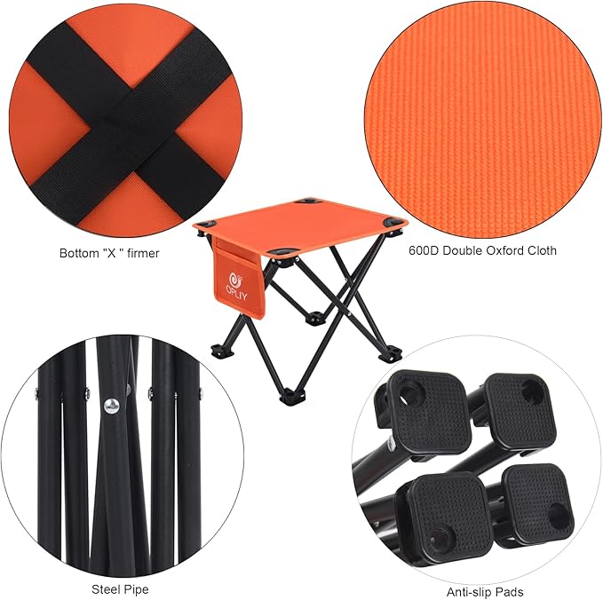 Opliy Camping Stool, Folding Small Chair Portable Camp Stool - Image 5