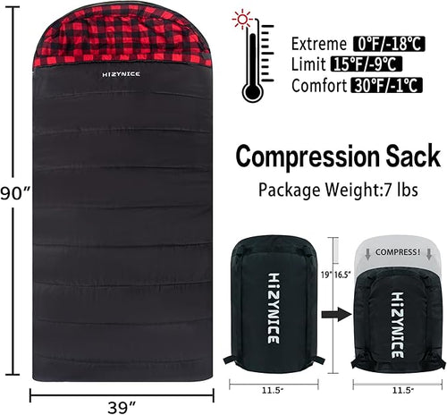 0 Degree Sleeping Bag 100% Cotton Flannel XXL - Image 2