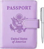 TIGARI Passport Holder for Travel Women Men, PU Leather Waterproof RFID by TIGARI