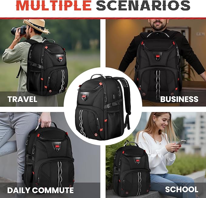 Extra Large Travel Laptop Backpack, 18.4 inch XXXL Gaming Backpack, TSA - Image 6