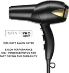 INFINITIPRO by CONAIR 1875 Watt Salon Hair Dryer for Coarse, Thick, Wavy, Curly, and Frizzy Hair
