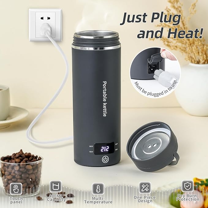 Travel Electric Kettle Portable Mini Kettle, Small Hot Water Boiler - Image 2