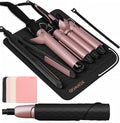 Oversize Heat Resistant Mats for Countertop, 13.19" x 10.24" Professional Hot Tool Hair Straightener Mat, Hot Tools Organizer, Home Necessities with Velcro (Black)