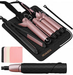 Oversize Heat Resistant Mats for Countertop, 13.19" x 10.24" Professional Hot Tool Hair Straightener Mat, Hot Tools Organizer, Home Necessities with Velcro (Black)