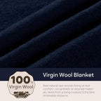 100% Wool Blanket, Military Wool Blanket, Sporting Events, Survival Kits，Navy - Image 5