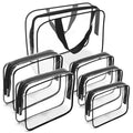 APREUTY Clear Makeup Bags, TSA Approved 6 Pcs Cosmetic Makeup Bags Set Clear PVC by WelcometoAPREUTY