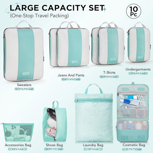 10 Set Compression Packing Cubes - Image 2