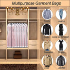 Garment Bags for Hanging Clothes 24'' x 48'' Suit Covers for Closet Garment Bag - Image 6