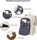 MATEIN 17.3 Inch Womens Laptop Backpack, Water Resistant Work Business Backpack - Image 6