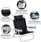 ICECO Backpacking Beach Chairs for Adults, 5 Positions Reclining Chair - Image 5