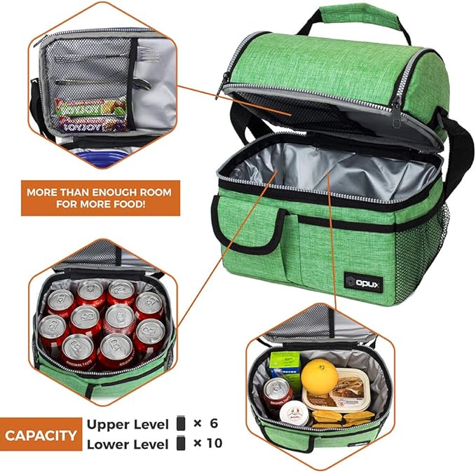opux Lunch Box for Men, Adult Lunch Box Cooler, Insulated Lunch Bag Women - Image 8