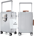 feilario 20'' Aluminum Frame Wide Handle PC Hardside Carry On Luggage by feilario