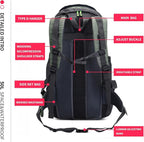 Bseash 50L Hiking Backpack, Water Resistant Lightweight Outdoor Sport Daypack - Image 9