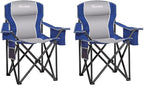 Padded Camping Chairs for Adults, Oversized Folding Outdoor Chairs, Weight by VOYSIGN