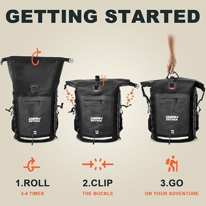 Waterproof Backpack Dry Bag 35L/55L/85L– Heavy Duty Roll-Top Hiking Backpack - Image 6