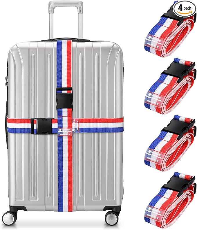 Travel Inspira Luggage Straps for Suitcases, Adjustable Suitcase Strap by TravelInspira