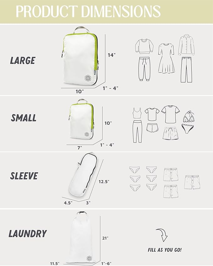 Compression Packing Cubes Set for Travel - Image 5