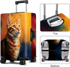 Cat Luggage Cover Washable Suitcase Protector Anti-Scratch, Stretchable Fit - Image 2