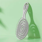 Ninabella Spiral Hairbrush - Detangle Hair Brush - For Brushing Wet or Blow Dry Hair - Detangler Vent Brush - Gray